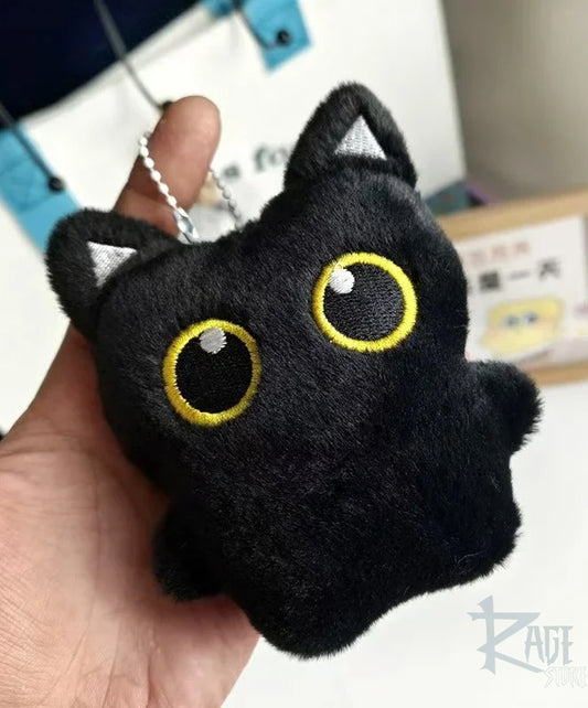 Gatos con ojotes llavero de peluche Bag Charm