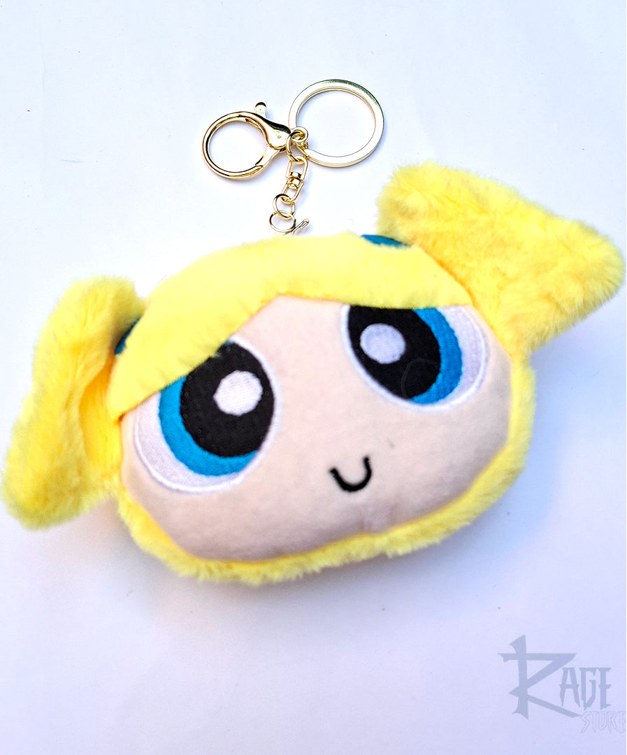 1x Monedero llavero de peluche de las Chicas Superpoderosas - Bag Charm (Bombon, Burbuja o Bellota)