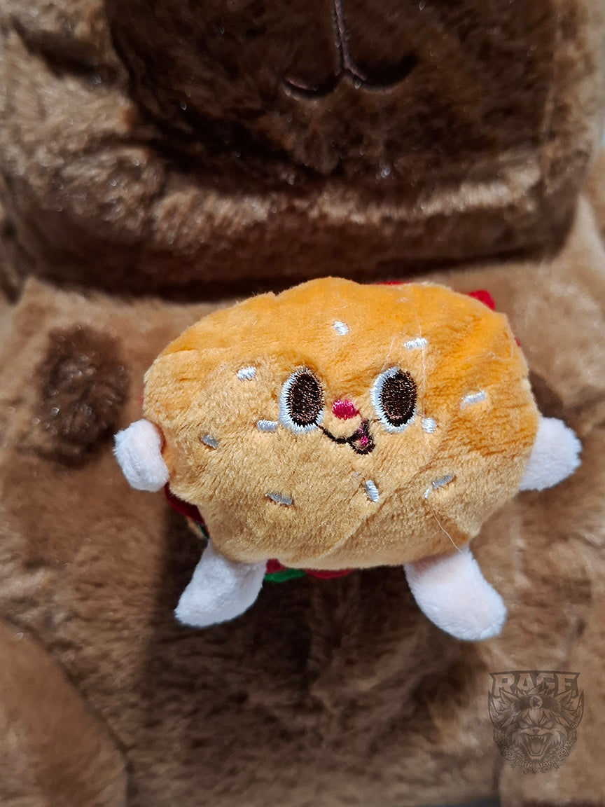 Mochila de peluche de Capibara Con Hamburguesa
