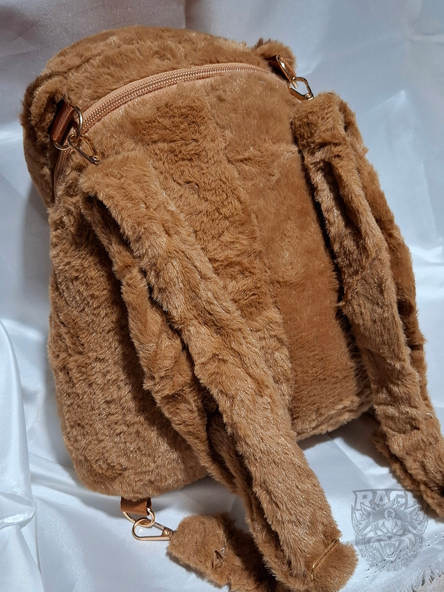 Mochila de peluche de Capibara Con Hamburguesa