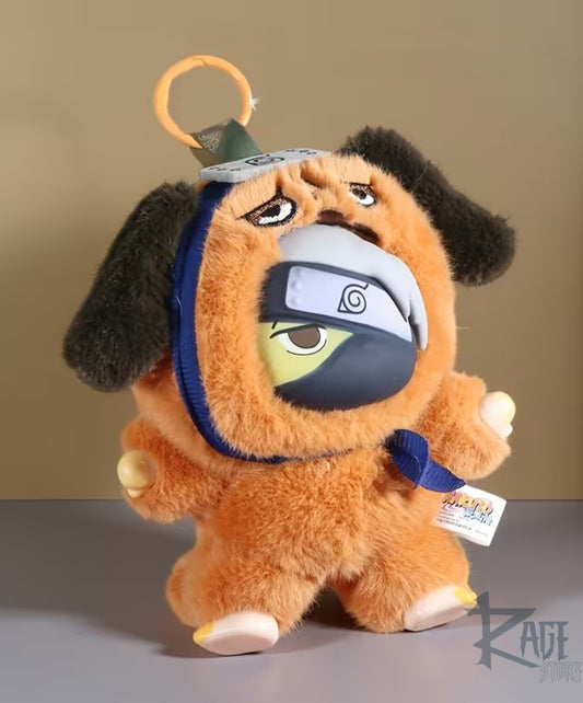 Kakashi y Pakkun chibi llavero de peluche Bag Charm estilo Labubu