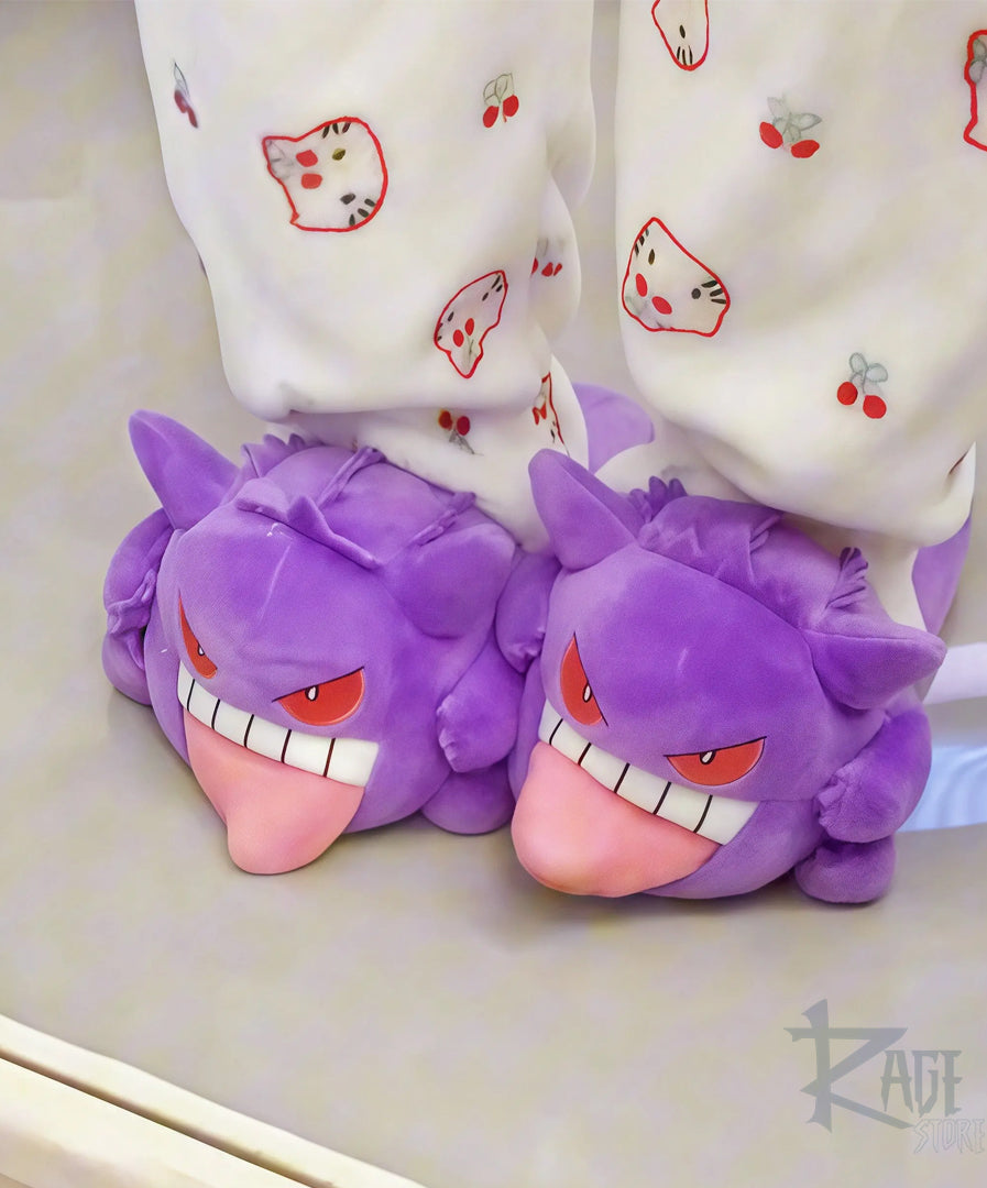 Pantuflas de Gengar que saca la lengua - Pokemon