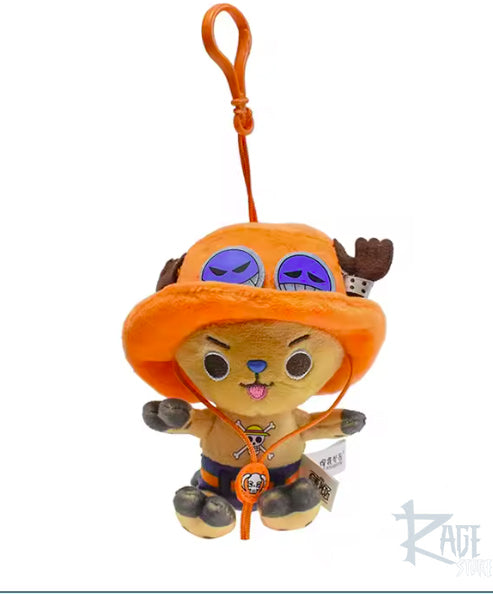Chopper con Sombrero Naranja de ACE Llavero de peluche Bag Charm - One Piece