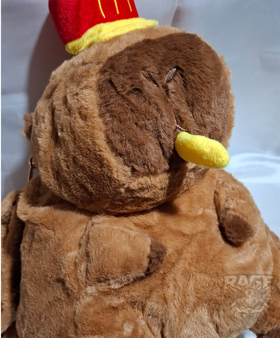 Mochila de peluche de Capibara Trabajando en Wcdonalds
