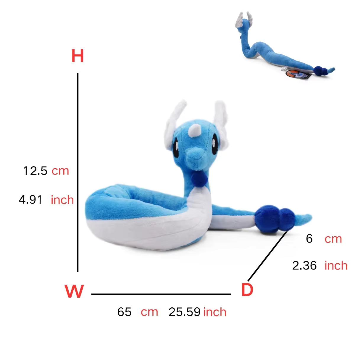 Peluche de Dragonair (65 cm)