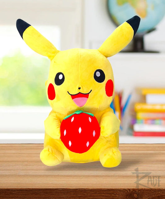 Peluche de Pikachu tomando una fresa (38 cm)