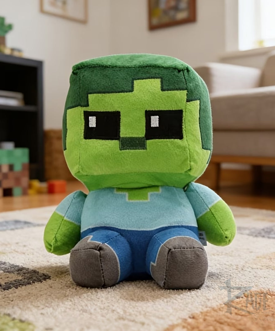 Peluche de Zombie Steve Minecraft (22 cm)