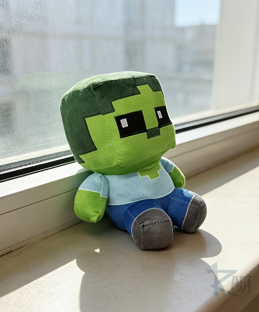 Peluche de Zombie Steve Minecraft (22 cm)