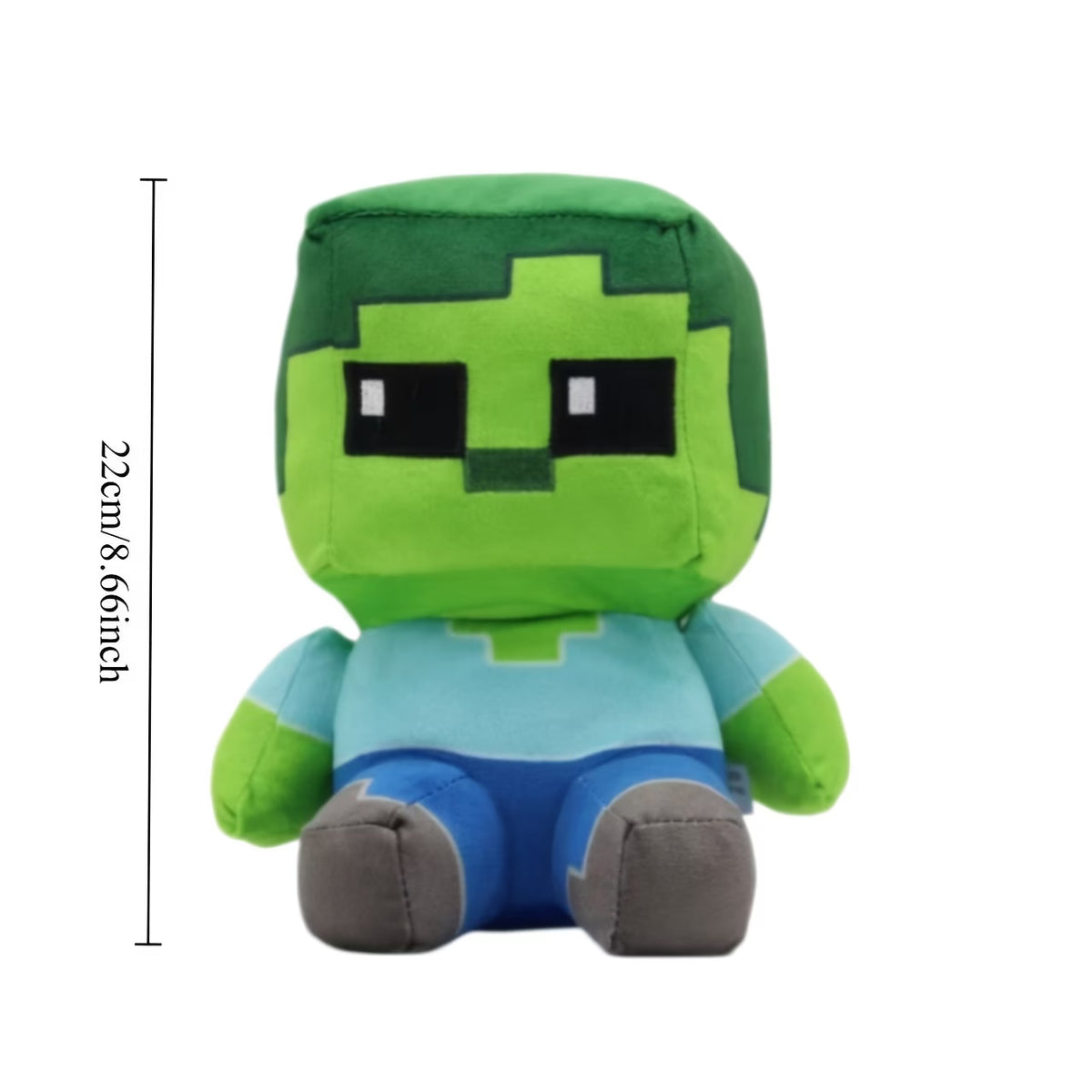 Peluche de Zombie Steve Minecraft (22 cm)