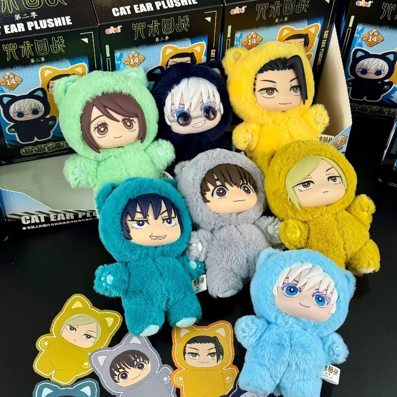 Peluche llavero SORPRESA Jujutsu Kaisen Chibi estilo Labubu (RANDOM)- llavero de peluche Bag Charm