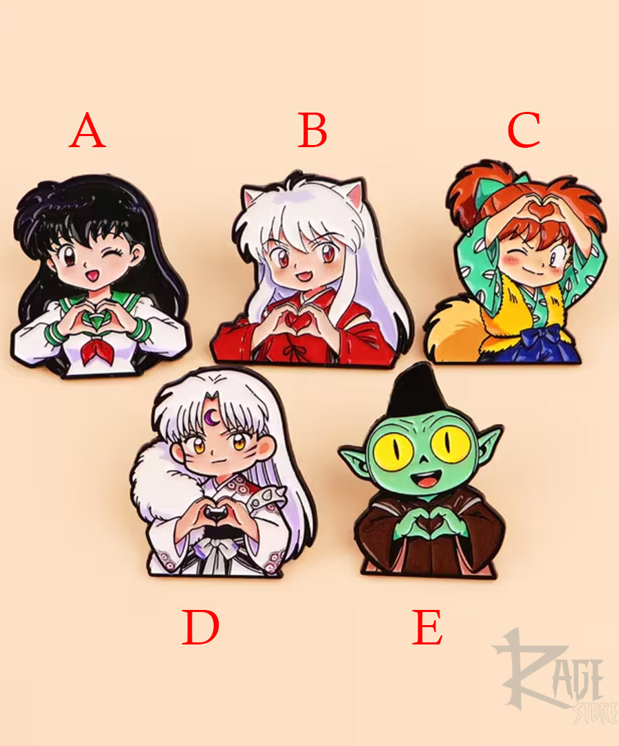 1x Pin Inuyasha - Broche de personaje de Inuyasha (Elige tu personaje)