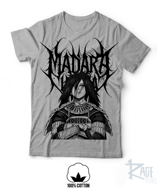 Uchiha Madara playera gris 100% algodón