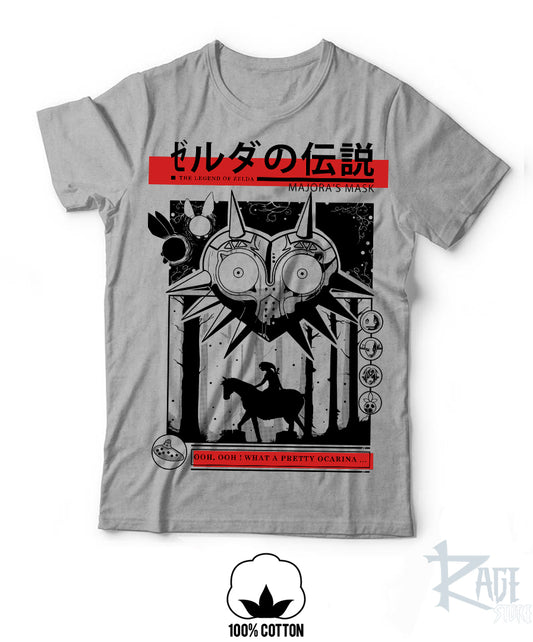 Playera Aventura Majoras Mask - Zelda (100% Algodón gris)