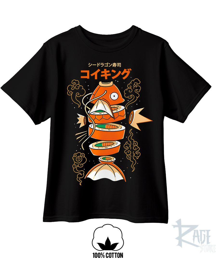 Magikarp Sushi (dtg) Playera 100% algodón - Pokemon