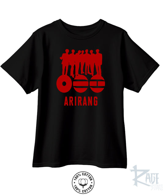 Arirang personajes silueta - BTS Playera 100% algodón