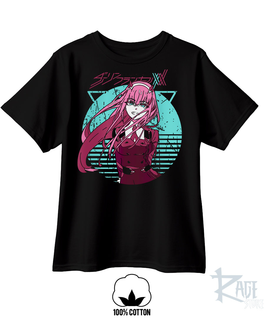 Zero Two Darling in the Franxx (dtg) Playera 100% algodón