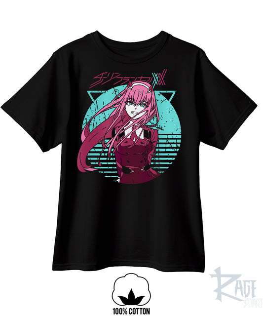 Zero Two Darling in the Franxx (dtg) Playera 100% algodón