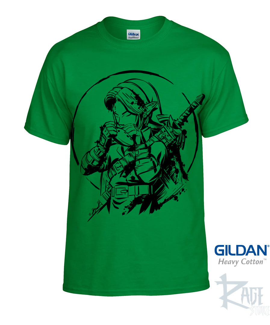 Playera Link Ocarina - Zelda (100% Algodón, Colores disponibles)