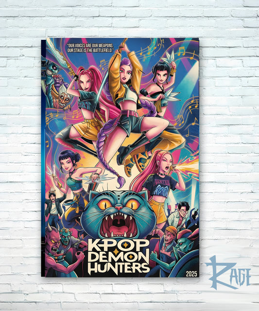 Póster Kpop Demon Hunters ilustración (Papel Foto o Metálico)