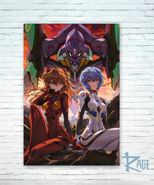 Póster Evangelion Girls (Papel Foto o Metálico)