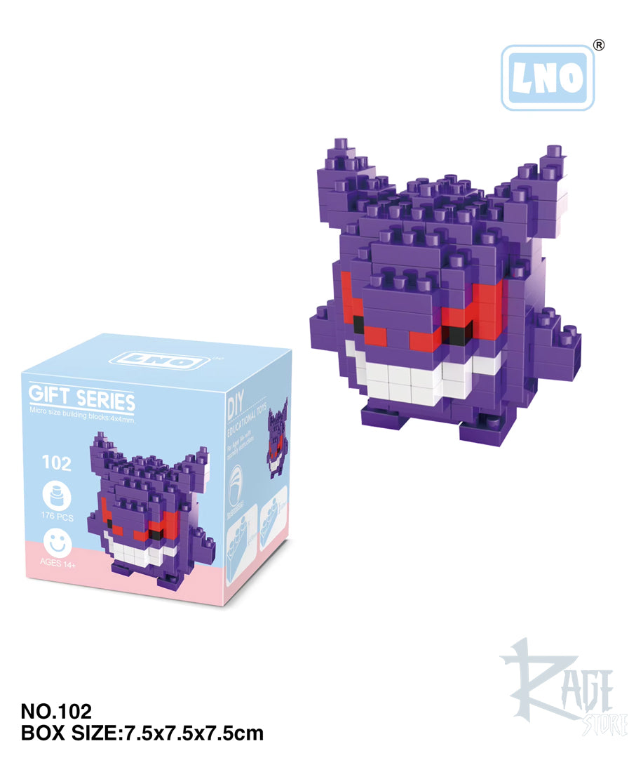 figura armable de Gengar simple v2 - Rompecabezas estilo lego