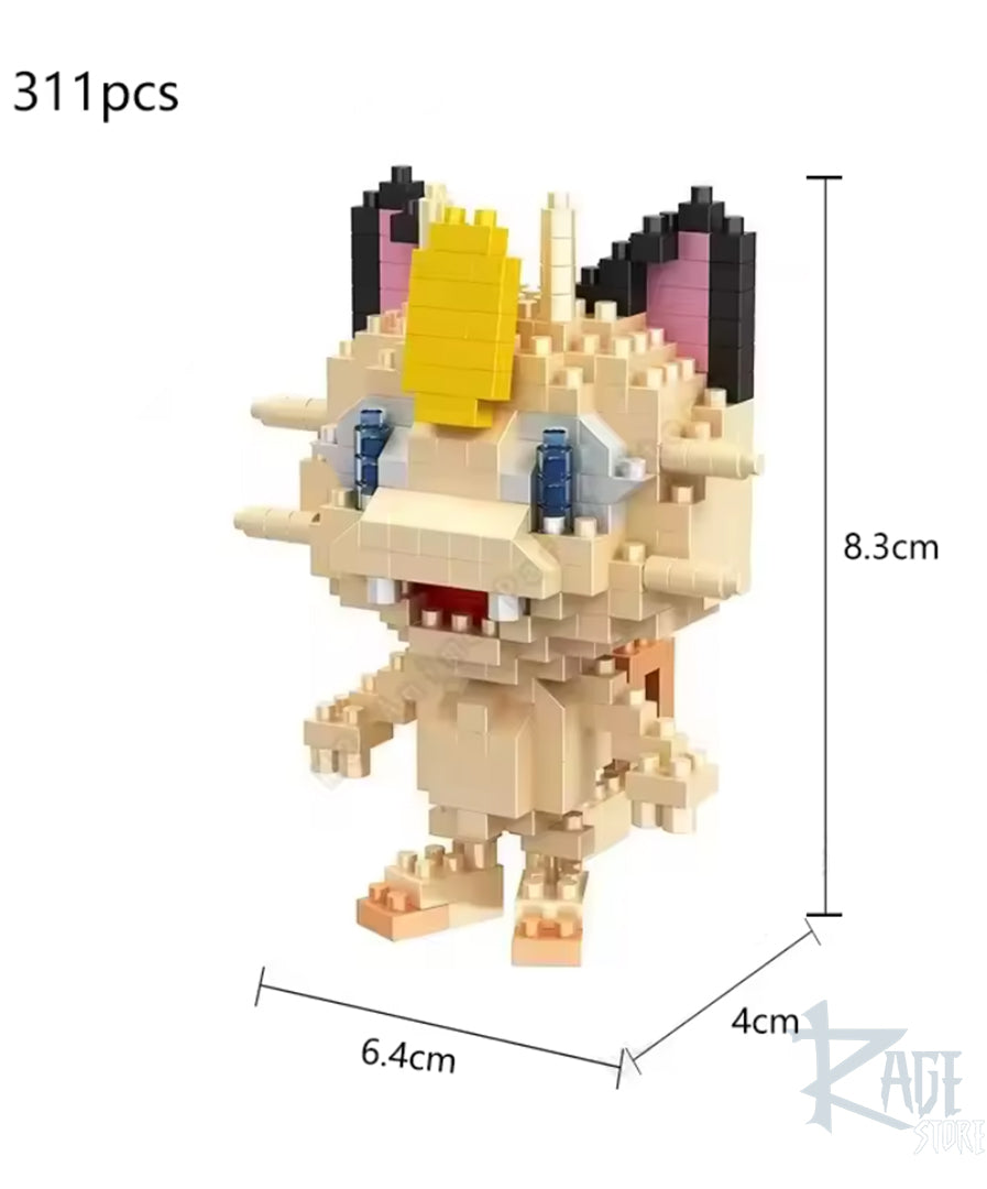 figura armable de Meowth - Rompecabezas estilo lego