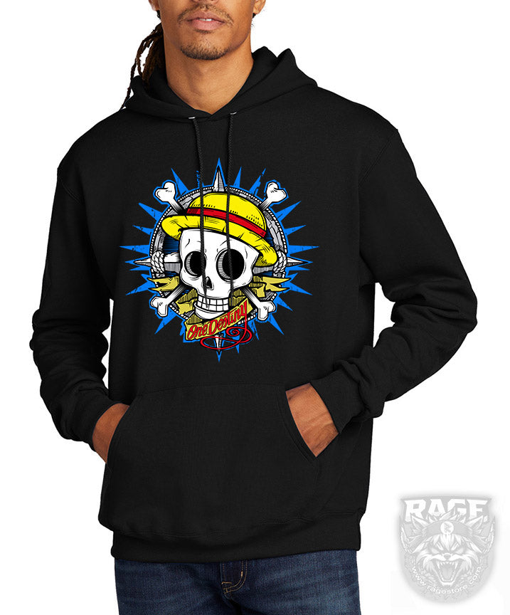Hooodie negro Calavera One Destiny - One Piece
