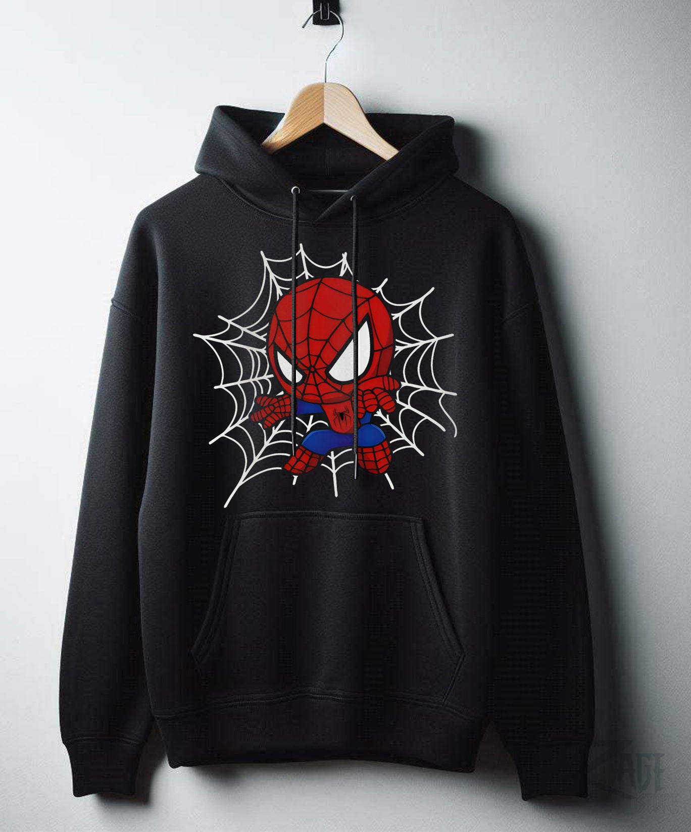 Hoodie negro Spider-man chibi