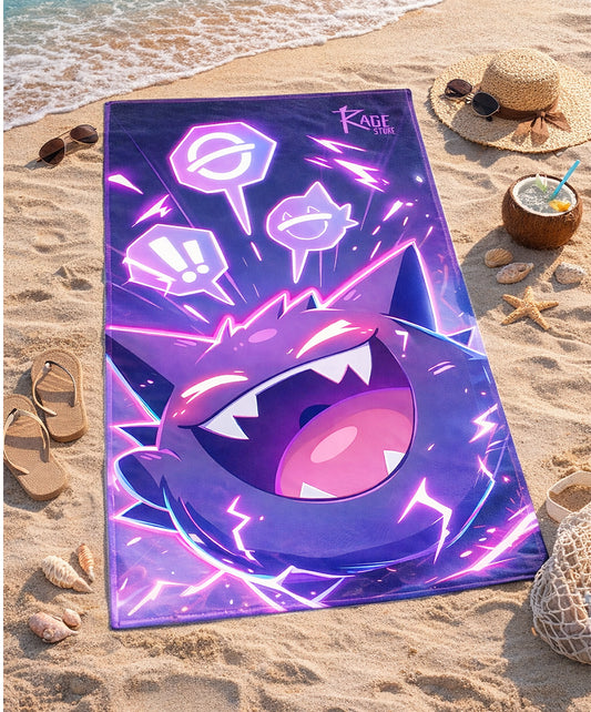 Toalla de playa Gengar felíz