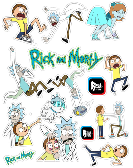 Set de stickers Rick and Morty