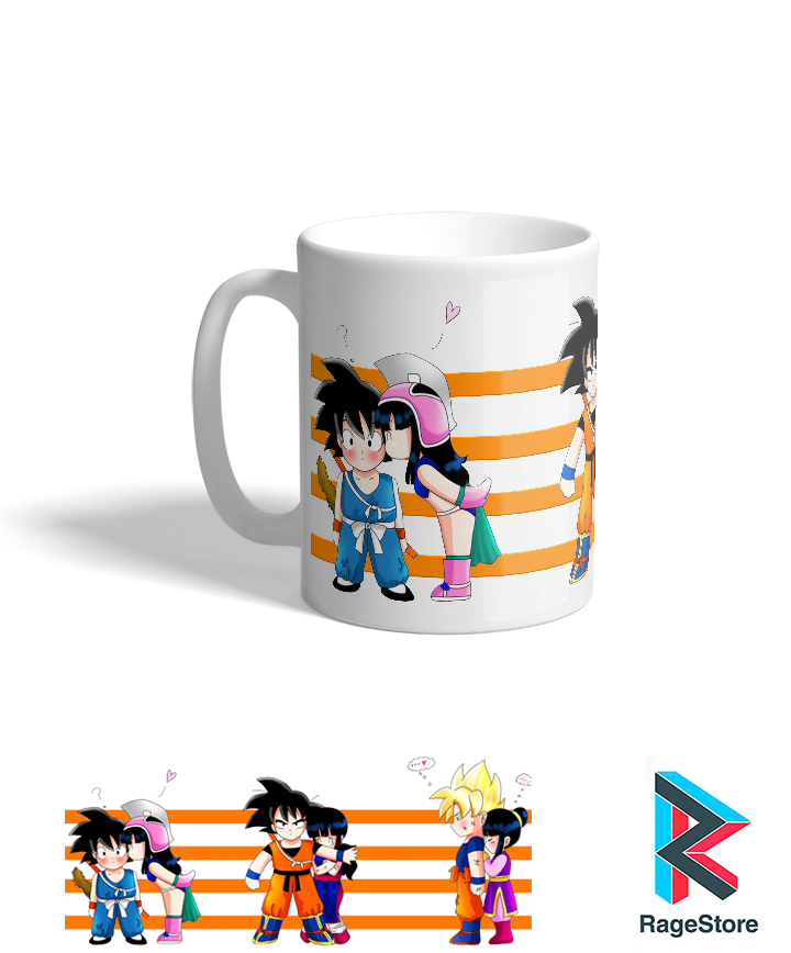 Taza Goku X Milk, diseño de taza de Dragon Ball